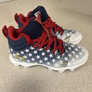 Under Armour Boys 2Y UA Spotlight Franchise USA Football Molded Cleats 3025856